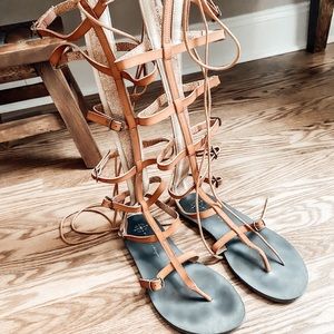 Free People Gladiator Tie Sandals